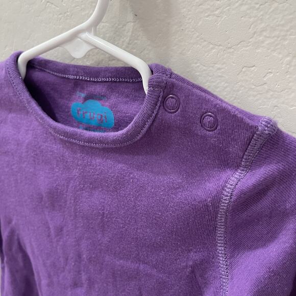 Frugi Purple Long Sleeve Onesie - Picture 2 of 6